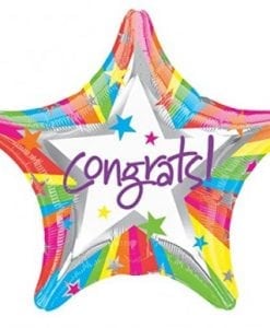 ANAGRAM FOIL 18" CONGRATS RAINBOW STAR