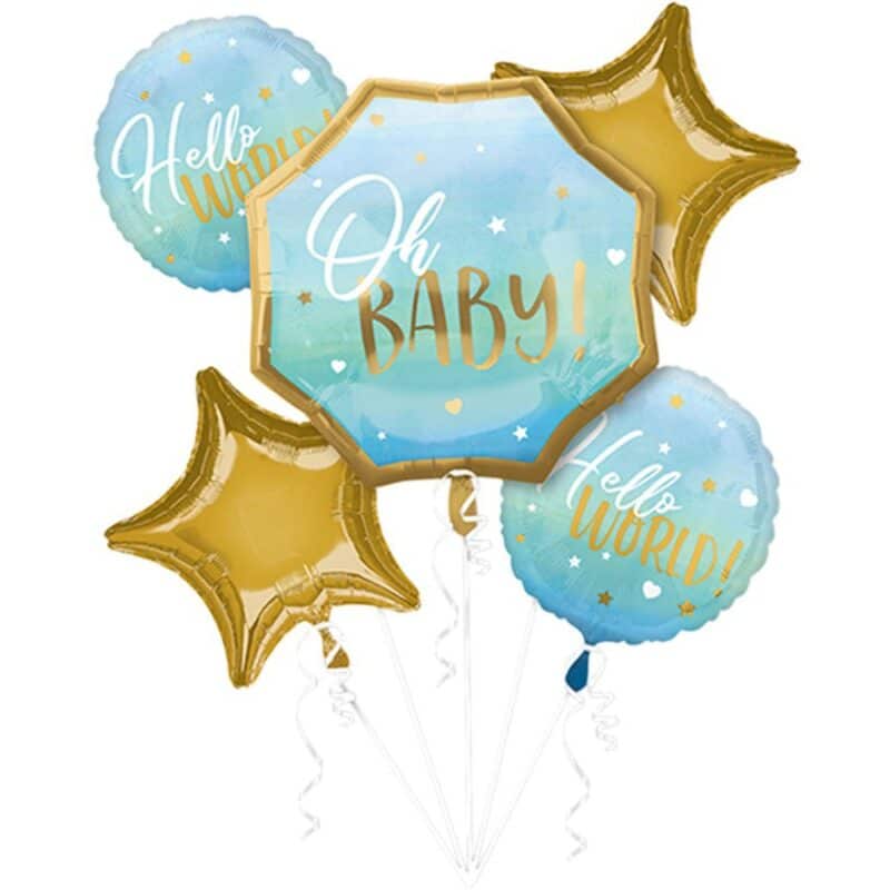 Oh Baby Boy Balloon Bouquet – Melbourne Party Balloons | Melbournes ...